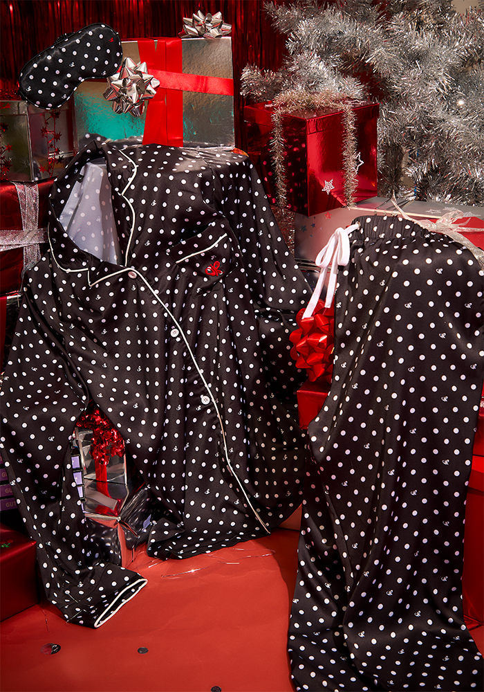 Black Polka Dot OR Pajama + Sleepmask Set - Olivia Rodrigo