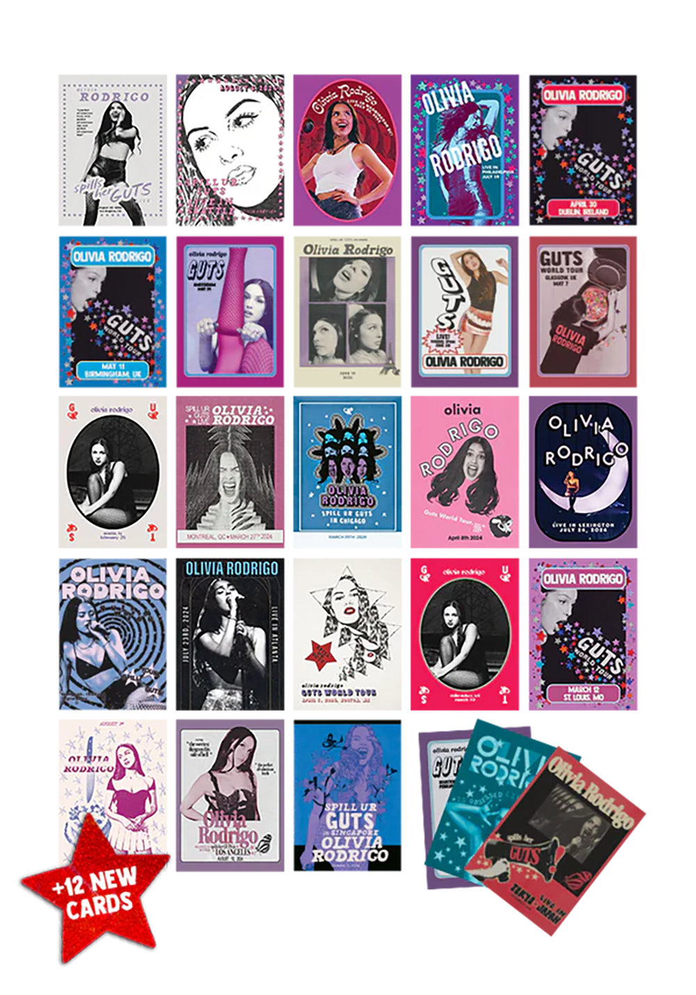 Olivia Rodrigo GUTS Trading Card Pack - Olivia Rodrigo Olivia Rodrigo GUTS Trading Card Pack - Olivia Rodrigo