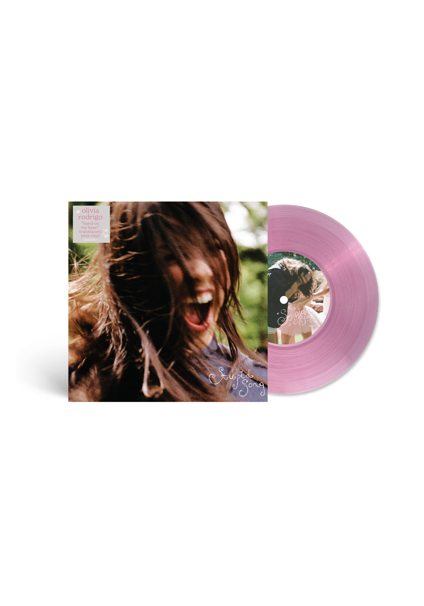 OLIVIA RODRIGO限定 pink レコード stupid song - 'hand on my heart' translucent pink 7