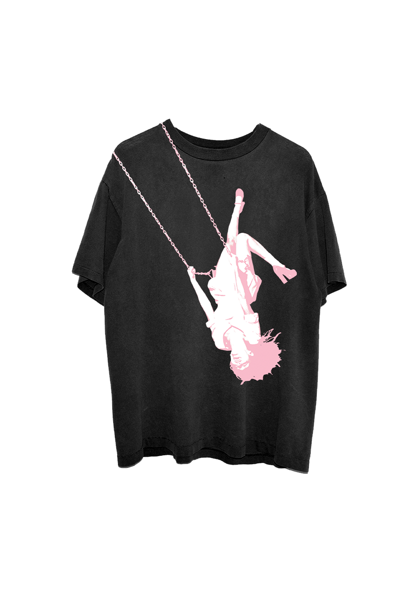 swing embroidered oversized black t-shirt - Olivia Rodrigo