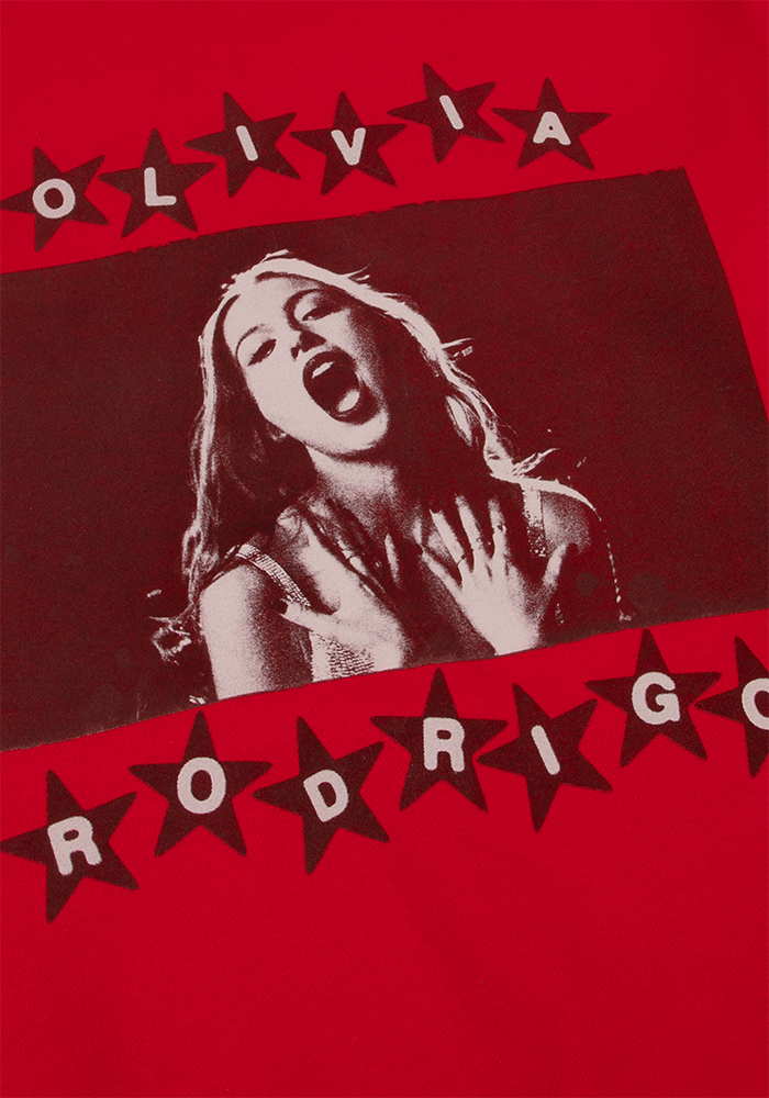 Olivia Rodrigo All-American Red Photo Crewneck Crewneck 429404