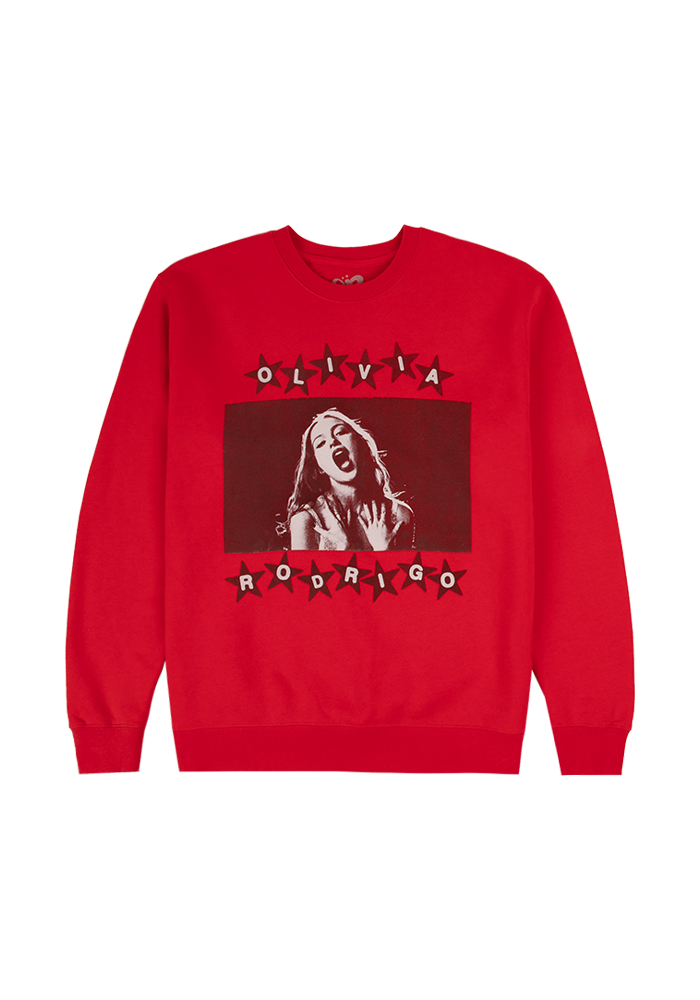 Olivia Rodrigo All-American Red Photo Crewneck Crewneck 429406