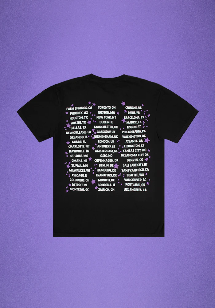 Olivia Rodrigo GUTS world tour admat dateback t-shirt in black T-Shirt 348041
