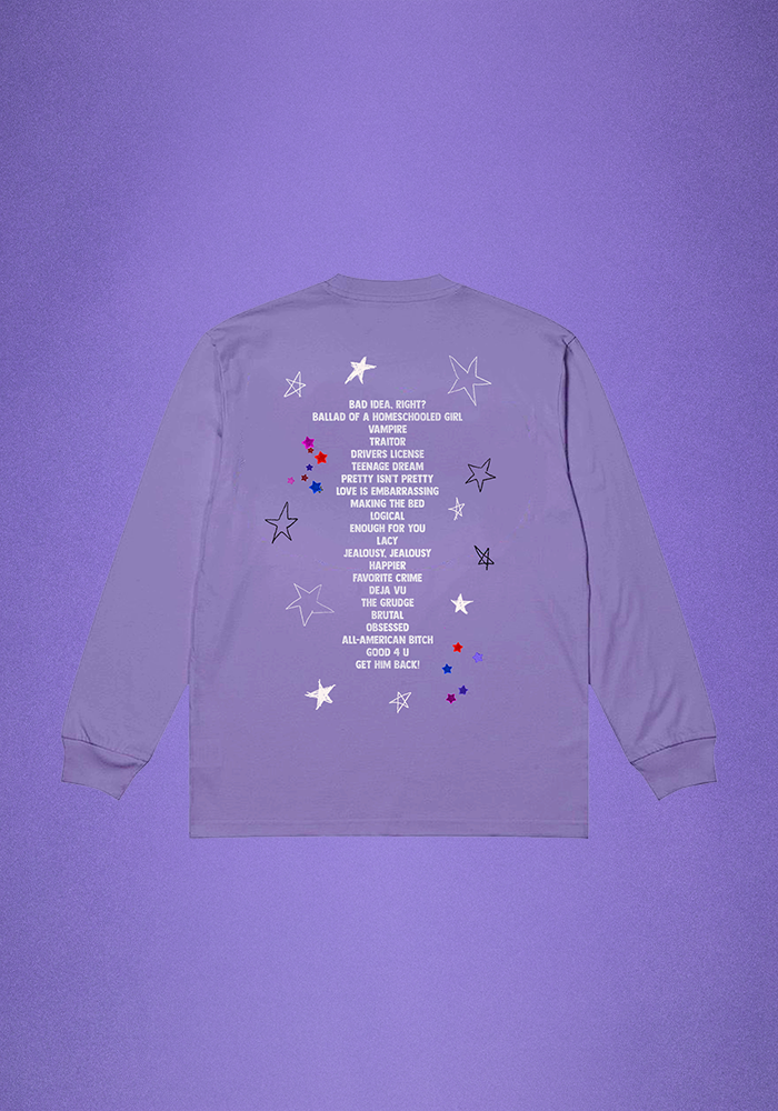 Olivia Rodrigo GUTS world tour setlist longsleeve Longsleeve 382508