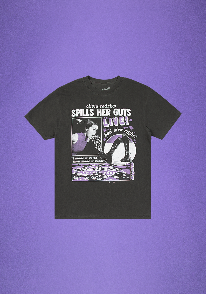 Olivia Rodrigo OR spills her GUTS live t-shirt in pepper T-Shirt 382511