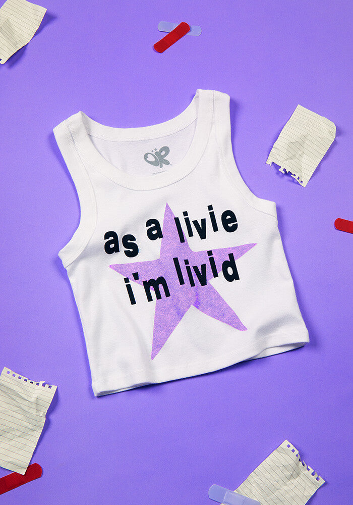 Olivia Rodrigo as a livie i'm livid crop tank 365341