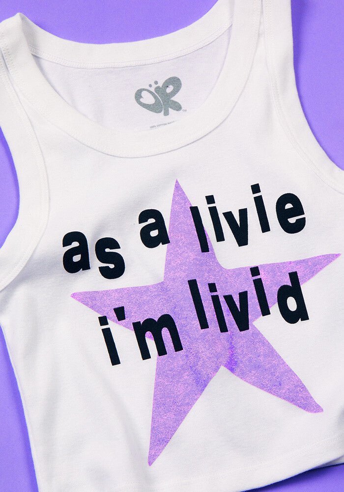 Olivia Rodrigo as a livie i'm livid crop tank 365344