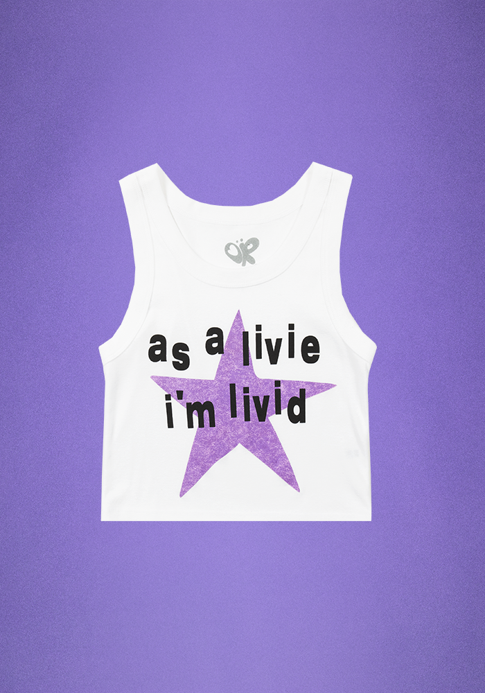 Olivia Rodrigo as a livie i'm livid crop tank 365347