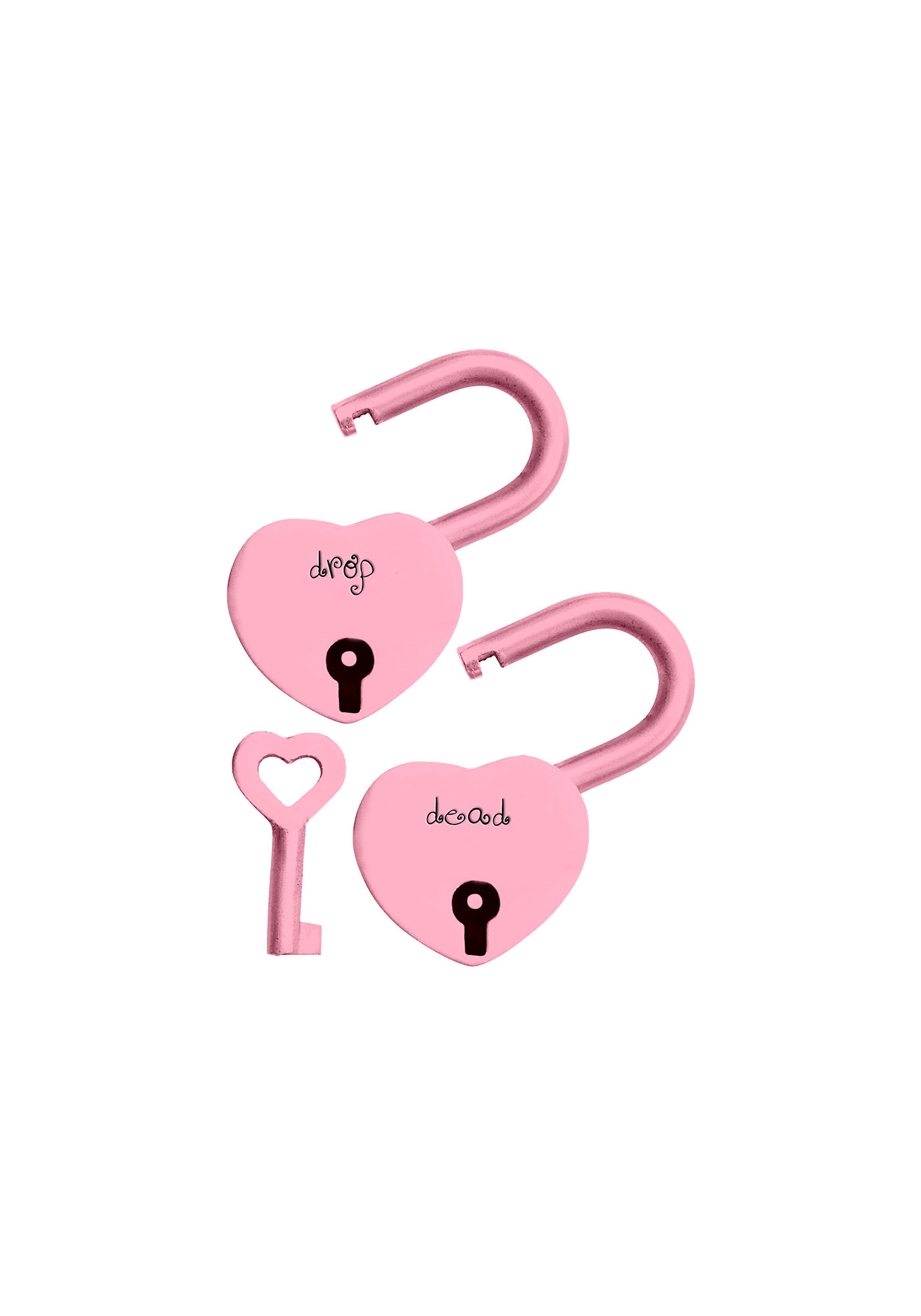 Olivia Rodrigo drop dead heart keyed padlock set Vorhängeschloss 442701