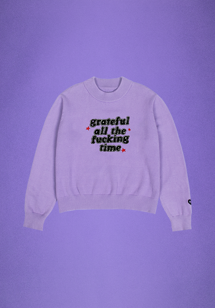 Olivia Rodrigo grateful all the fucking time knit sweater Sweater 388162