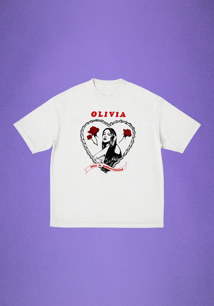 Olivia Rodrigo love is embarrassing t-shirt T-Shirt 395579