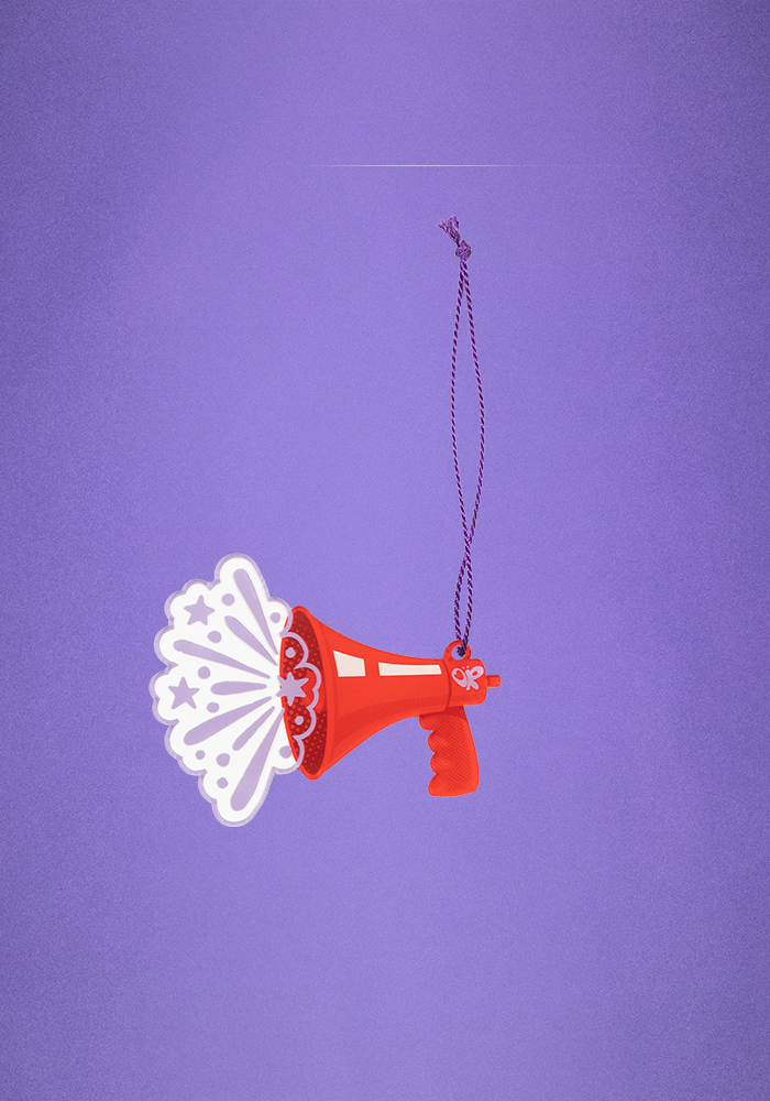 Olivia Rodrigo megaphone ornament Christbaumschmuck 388217