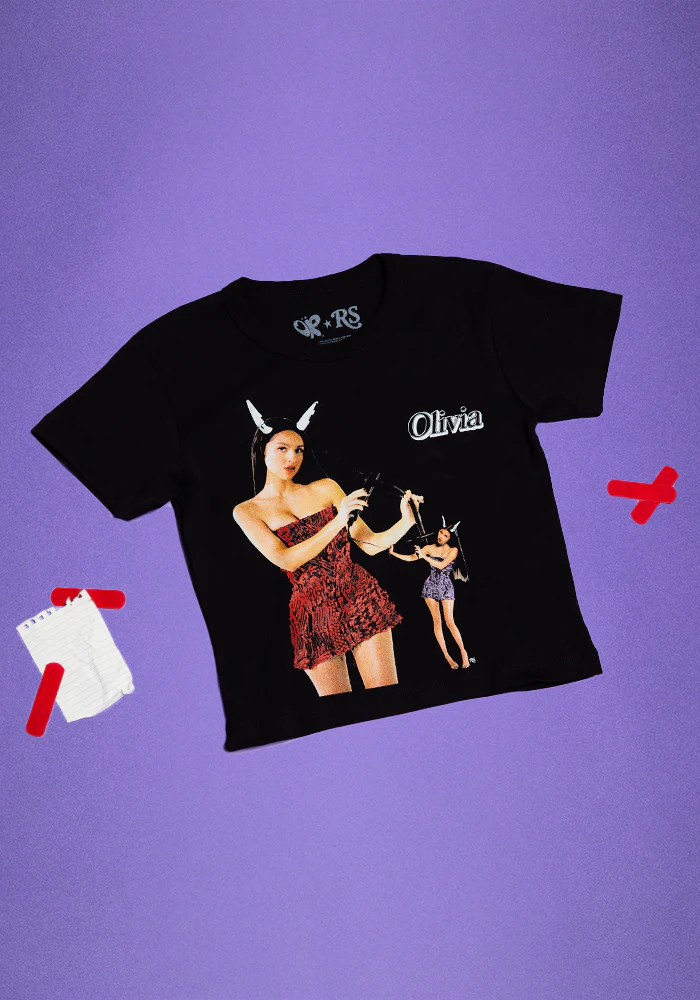Olivia Rodrigo olivia rodrigo x rolling stone  crop T-shirt 348081